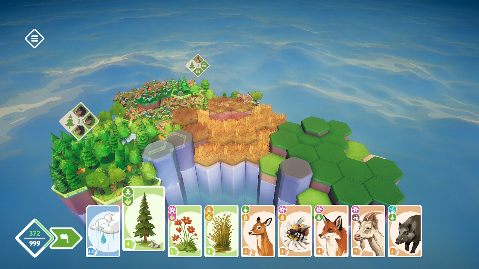 Demo: Preserve is an interesting landscaping puzzle game controlled by cards