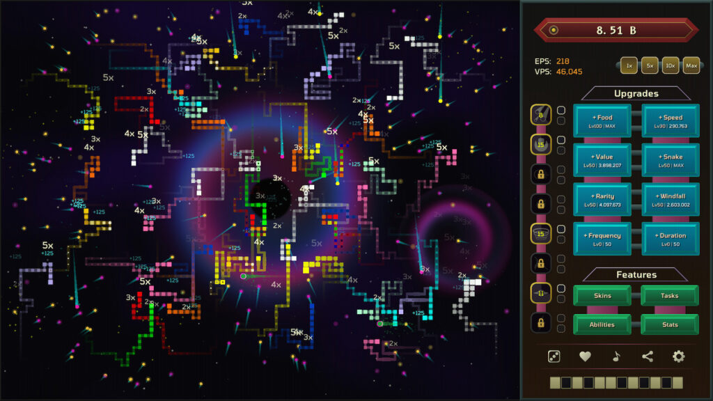 Auto Snakes in Outer Space - cozy game